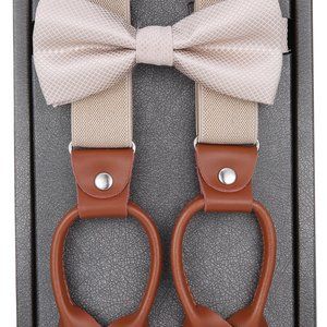 Marino Elastic Fashion Suspenders & bow tie set